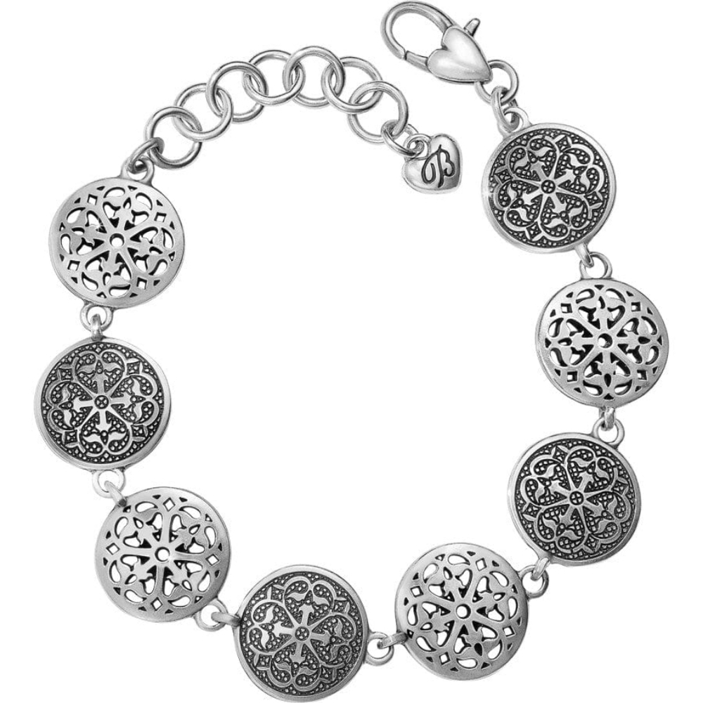Brighton "FERRARA MEDALLION LINK" Circular Reversible Cut-out Scrolled Bracelet!